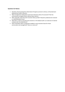 Questions for Review Describe a forest passing from disturbance