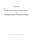 managing employee resistance to change