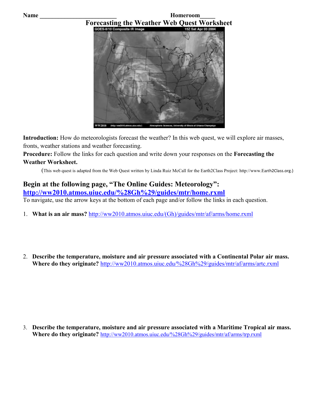 worksheet Air Masses Worksheet best of air mass labeling worksheet goodsnyc com forecasting the weather web quest lslibrary