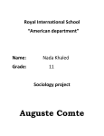 Sociology project Auguste Comte - Royal International Language