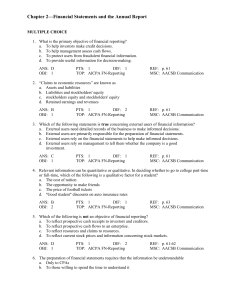 Chapter 2—Financial Statements and the Annual Report