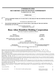 Booz Allen Hamilton Holding Corp (Form: 10