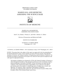 Janet E. Joy - Marijuana and Medicine - Assessing