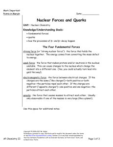 Nuclear Forces and Quarks