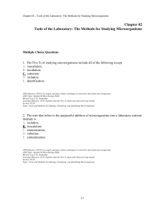 Chapter 02 Tools of the Laboratory: The Methods for Studying