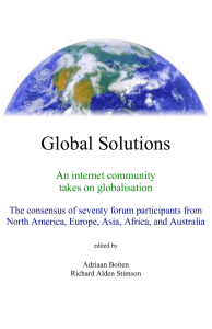 Global Solutions - Earth Emergency