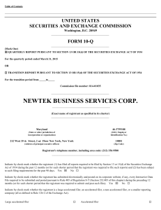 Newtek Business Services Corp. (Form: 10