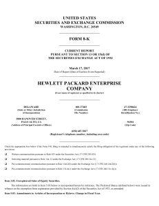 Hewlett Packard Enterprise Co (Form: 8-K, Received: 03