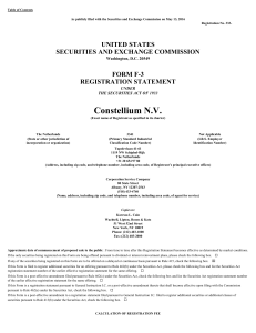 Constellium NV (Form: F-3, Received: 05/13/2016