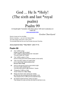 Psalm 99 - EasyEnglish Bible