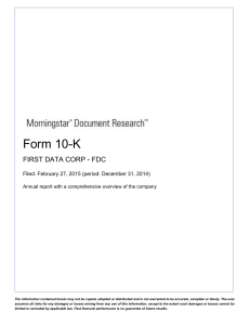 FORM 10-K - Morningstar Document Research