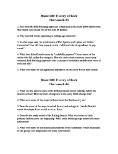 Music 089: History of Rock Homework #3