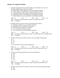 Chapter 10: Liquids and Solids