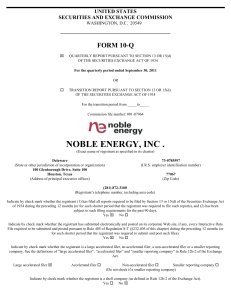 NOBLE ENERGY INC