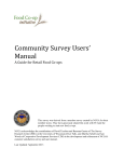 Interest Survey User`s Manual - Food Co