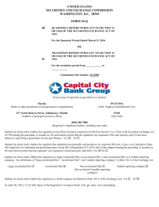 CAPITAL CITY BANK GROUP INC (Form: 10-Q