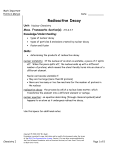 Radioactive Decay