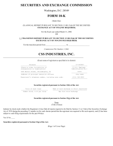 CSS INDUSTRIES INC (Form: 10-K, Received: 05/24