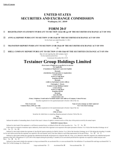 TEXTAINER GROUP HOLDINGS LTD (Form: 20-F
