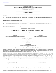 piedmont office realty trust, inc. - Piedmont REIT