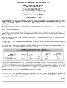 PRUDENTIAL ANNUITIES LIFE ASSURANCE CORP/CT (Form