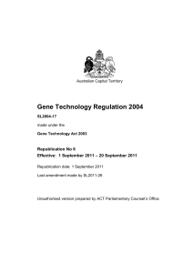 Gene Technology Regulation 2004