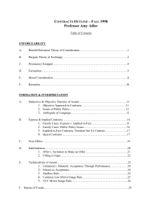 torts outline - NYU School of Law