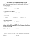 Section 3.2a - Solving Quadratic Equations by Factoring