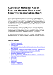 Australian National Action Plan on Women, Peace and Security