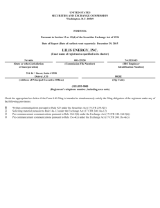 Brushy Resources, Inc. (Form: 425, Received: 01/07