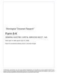 Form 8-K GENERAL ELECTRIC CAPITAL SERVICES INC/CT