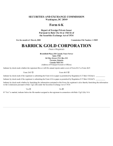 barrick gold corporation