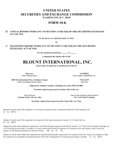 BLOUNT INTERNATIONAL INC (Form: 10-K