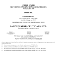 SALIX PHARMACEUTICALS LTD (Form: 8-K