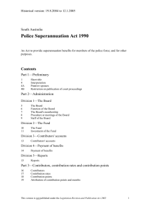 Police Superannuation Act*1990
