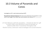 10.3 Volume of Pyramids and Cones