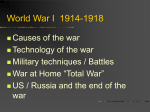 World War I 1914-1918