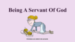 Being A Servant of God