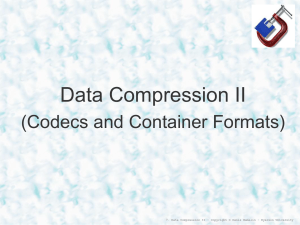 Data Compression - Ryerson University