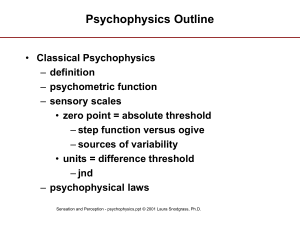 Psychophysics Outline
