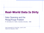 Real-World Data Is Dirty - Department of Computer Science