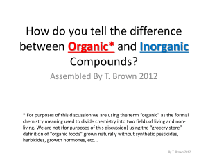 How do you tell the difference between Organic and Inorganic