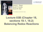 Lecture 03B - Balancing Redox