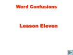 Word Confusions
