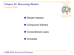 Chapter 22: Borrowing Models Simple Interest