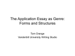 Essay forms and structures AMCAS