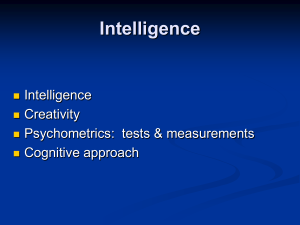 Rice U. Presentation on Intelligence Quotient