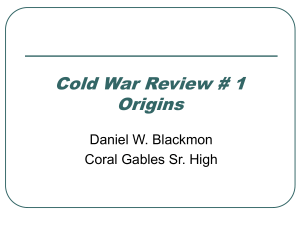 Cold War Review: Origins PPT