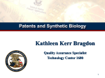 Patents and Synthetic Biology