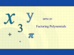 Factoring Polynomials